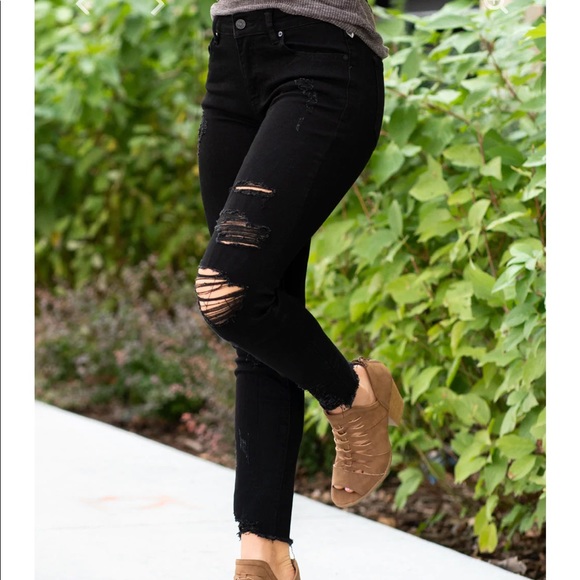 KanCan Denim - Kancan Barstow High Rise Distressed Ankle Skinny Stretch Jeans 11/29